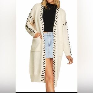 NEW 🖤She + Sky Open Stitch Cardigan in Cream